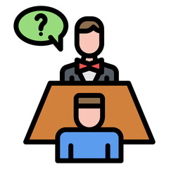 Question Mark icon vector image. Can be used for Job Fair.
