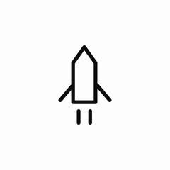 spacecraft shuttle icon sign vector