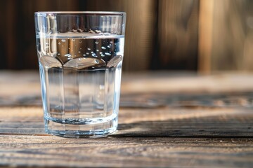 Vibrant Image of a Glass of Water with a Glass of Water on a Checkered Background