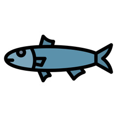 Herring icon vector image. Can be used for Fish and Seafood.