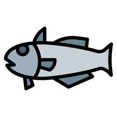 Haddock icon vector image. Can be used for Fish and Seafood.