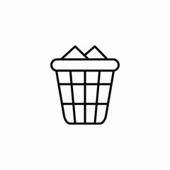 trash trashcan letter icon sign vector