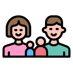 Family icon vector image. Can be used for Sun Protection.