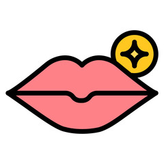 Lips icon vector image. Can be used for Sun Protection.