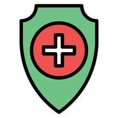 Health Shield icon vector image. Can be used for Tuberculosis.