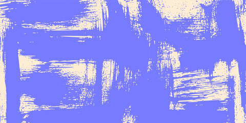 Curved grainy purple brush stroke with spray texture. Swirl or squiggle shaped bold brush stroke, thick wavy lines with rough grunge texture. Retro grainy background with scattered tiny dots and lines