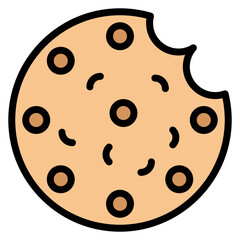 Obraz premium Oat Cookies icon vector image. Can be used for Brunch.