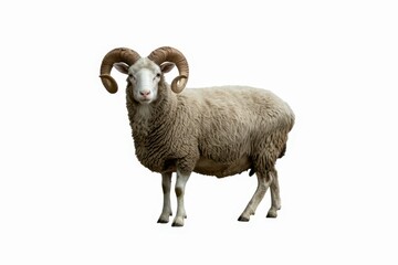 Horned sheep isolated on transparent background isolated, white background