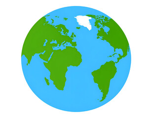 Fototapeta premium Our beautiful blue and green planet Earth depicted with clear continental shapes