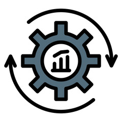 Continuous improvement icon vector image. Can be used for Thought Leadership.