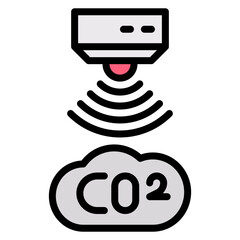 Gas Sensor icon vector image. Can be used for Sensors.