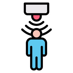 Presence Sensor icon vector image. Can be used for Sensors.