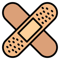 Band Aid icon vector image. Can be used for Physical Wellbeing.