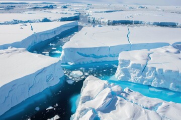 Exploring sparkling turquoise waters surrounded by majestic glaciers in a remote Arctic landscape during summer
