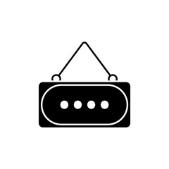 Icon a door sign, isolated against a clean background.
