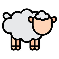 Sheep icon vector image. Can be used for Eid al Adha.