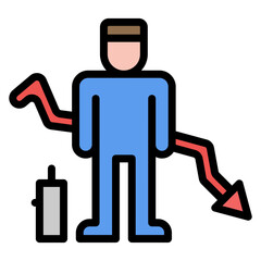 Failure icon vector image. Can be used for Business Disruption.