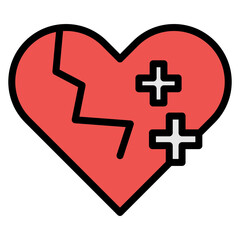 Healing icon vector image. Can be used for World Refugee Day.