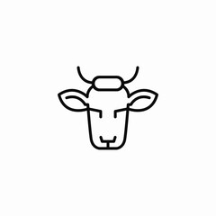 cow face icon sign vector