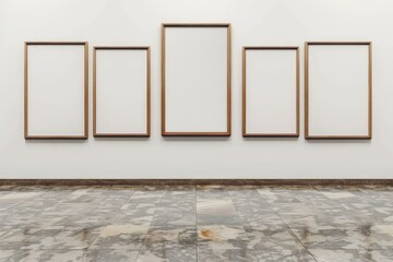 Clear Pixel Visual of a Wall with Several Frames on it