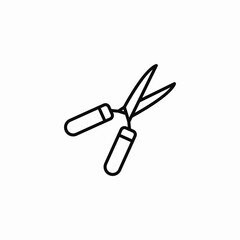garden shears icon sign vector