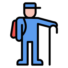 Refugee icon vector image. Can be used for World Refugee Day.