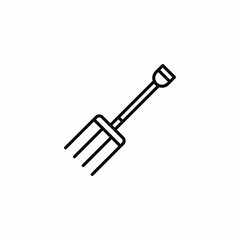 gardening fork icon sign vector