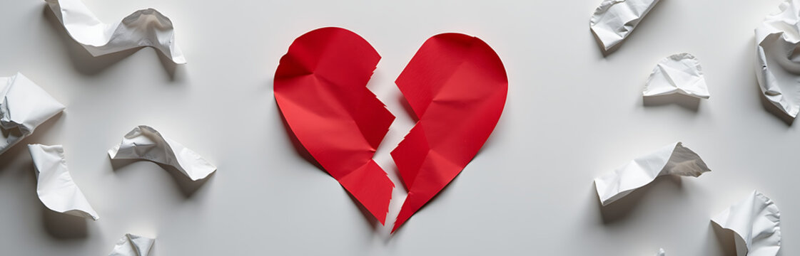 negative emotions broken heart often crumpled scraps useless