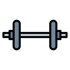 Barbell icon vector image. Can be used for Fitness.