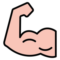 Muscle icon vector image. Can be used for Fitness.