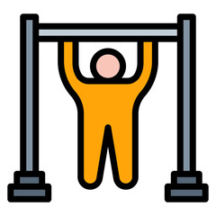 Pull up icon vector image. Can be used for Fitness.