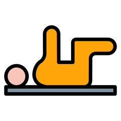 Pilates icon vector image. Can be used for Fitness.