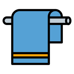 Towel icon vector image. Can be used for Fitness.