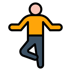 Yoga Pose icon vector image. Can be used for Fitness.