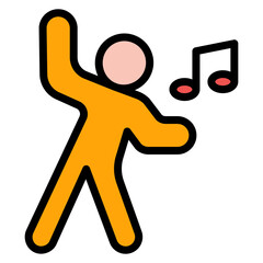 Zumba icon vector image. Can be used for Fitness.