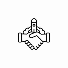 startup agreement icon sign vector
