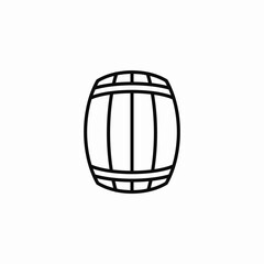wooden barrel icon sign vector