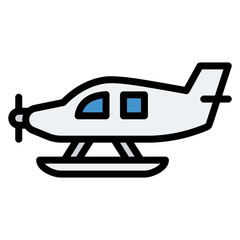 Seaplane icon vector image. Can be used for Airplane.
