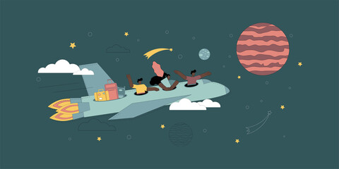 Space trip. Cosmonautics. Flights in space. Space tourism
