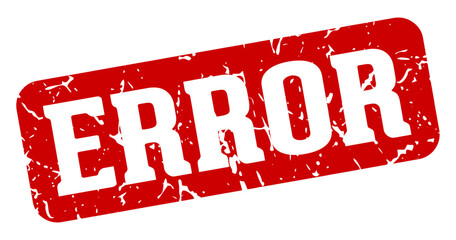 error rectangular sign. error stamp
