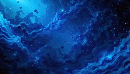 Creative abstract background for computer monitors featuring deep blue tones and swirling patterns