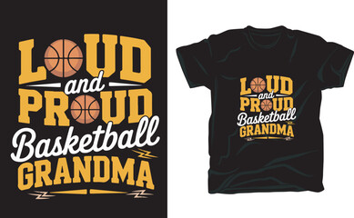 loud and proud basketball grandma sublimation