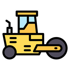 Roller icon vector image. Can be used for Construction Vehicles.