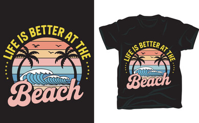 summer beach sunset vintage t shirt