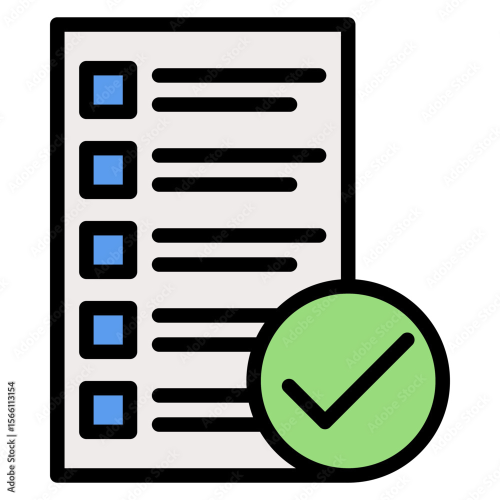 Wall mural evaluation icon vector image. can be used for hiring process.
