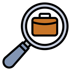 Job Search icon vector image. Can be used for Hiring Process.