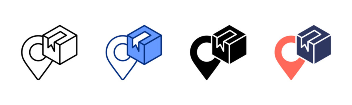 Pickup Point icon sheet multiple style collection