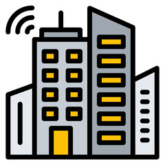 Smart City icon vector image. Can be used for Digital Disruption.