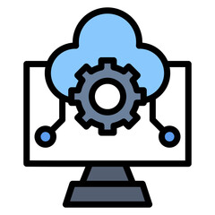 Test Environment icon vector image. Can be used for Software Testing.