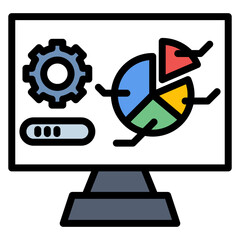 Test Metrics icon vector image. Can be used for Software Testing.